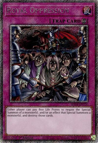 Royal Oppression (Platinum Secret Rare) [RA04-EN120-PlSR]
