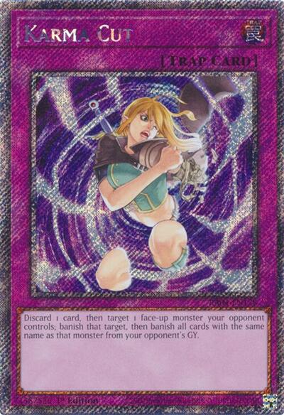 Karma Cut (Platinum Secret Rare) [RA04-EN128-PlSR]