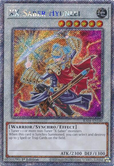 XX-Saber Hyunlei (Platinum Secret Rare) [RA04-EN140-PlSR]
