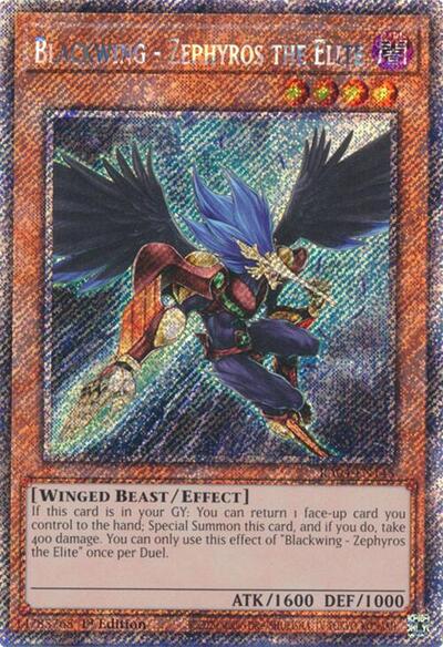 Blackwing - Zephyros the Elite (Platinum Secret Rare) [RA04-EN145-PlSR]
