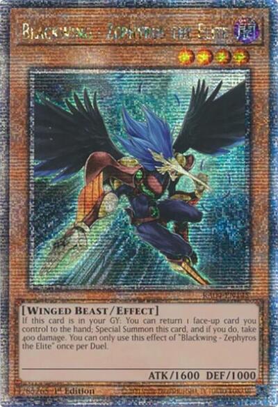 Blackwing - Zephyros the Elite (Quarter Century Secret Rare) [RA04-EN145-QCSR]