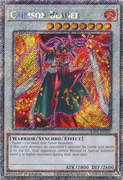 Crimson Blader (Platinum Secret Rare) [RA04-EN161-PlSR]
