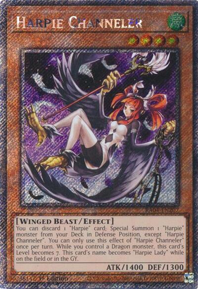 Harpie Channeler (Platinum Secret Rare) [RA04-EN207-PlSR]