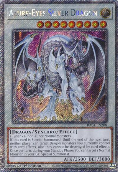 Azure-Eyes Silver Dragon (Platinum Secret Rare) [RA04-EN208-PlSR]