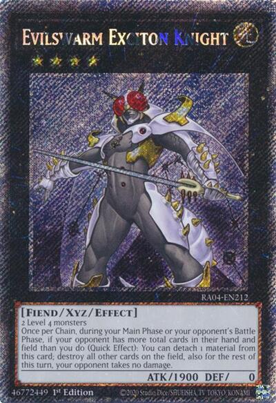 Evilswarm Exciton Knight (Platinum Secret Rare) [RA04-EN212-PlSR]
