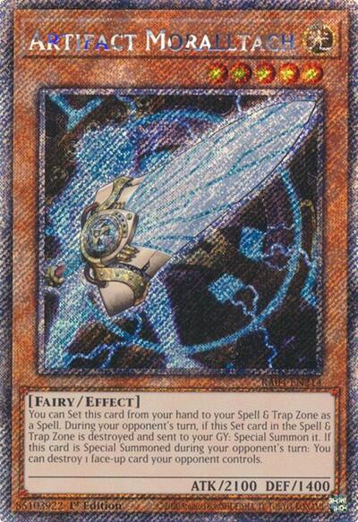 Artifact Moralltach (Platinum Secret Rare) [RA04-EN214-PlSR]