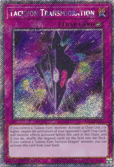 Tachyon Transmigration (Platinum Secret Rare) [RA04-EN220-PlSR]
