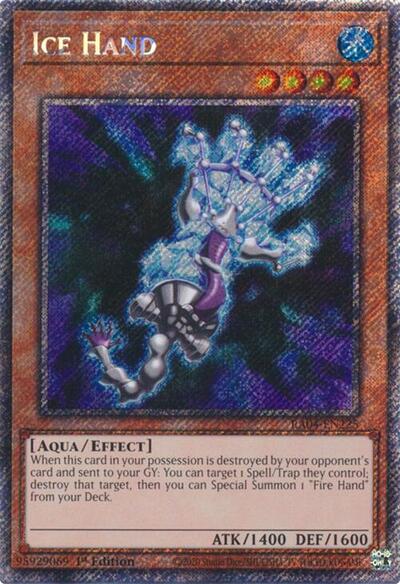 Ice Hand (Platinum Secret Rare) [RA04-EN225-PlSR]
