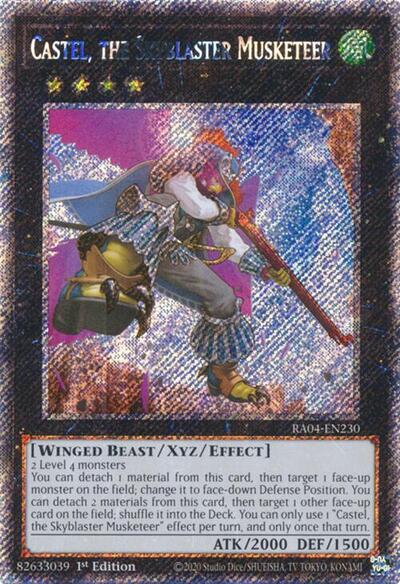 Castel, the Skyblaster Musketeer (Platinum Secret Rare) [RA04-EN230-PlSR]