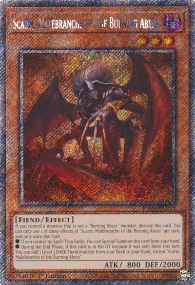 Scarm, Malebranche of the Burning Abyss (Platinum Secret Rare) [RA04-EN233-PlSR]