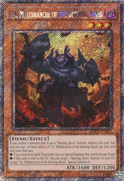 Cir, Malebranche of the Burning Abyss (Platinum Secret Rare) [RA04-EN234-PlSR]