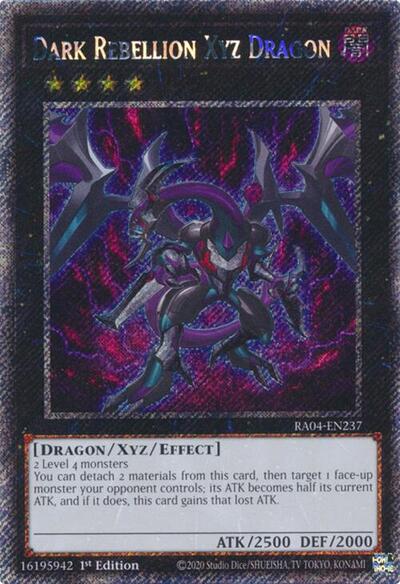 Dark Rebellion Xyz Dragon (Platinum Secret Rare) [RA04-EN237-PlSR]