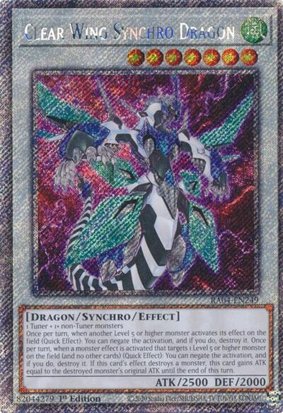 Clear Wing Synchro Dragon (Platinum Secret Rare) [RA04-EN249-PlSR]
