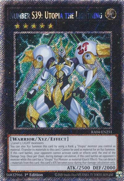 Number S39: Utopia the Lightning (Platinum Secret Rare) [RA04-EN251-PlSR]