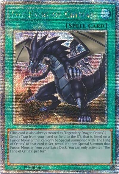 The Fang of Critias (Quarter Century Secret Rare) [RA04-EN255-QCSR]