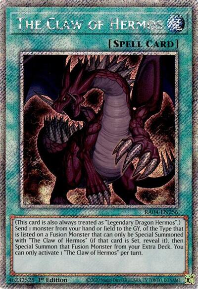 The Claw of Hermos (Platinum Secret Rare) [RA04-EN256-PlSR]