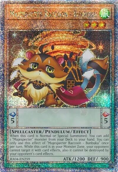 Majespecter Raccoon - Bunbuku (Quarter Century Secret Rare) [RA04-EN259-QCSR]