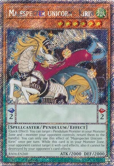 Majespecter Unicorn - Kirin (Platinum Secret Rare) [RA04-EN260-PlSR]