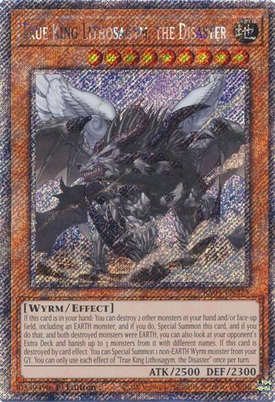 True King Lithosagym, the Disaster (Platinum Secret Rare) [RA04-EN275-PlSR]