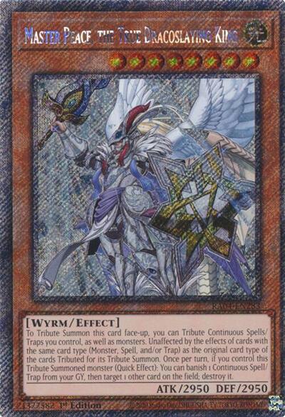 Master Peace, the True Dracoslaying King (Platinum Secret Rare) [RA04-EN283-PlSR]