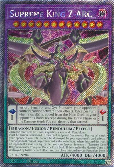 Supreme King Z-ARC (Platinum Secret Rare) [RA04-EN284-PlSR]