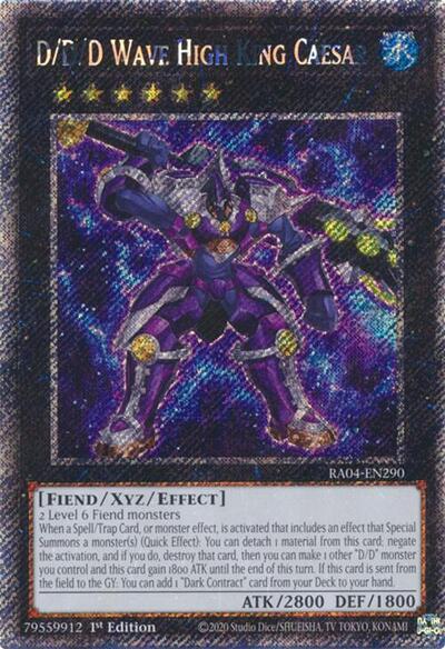 D/D/D Wave High King Caesar (Platinum Secret Rare) [RA04-EN290-PlSR]