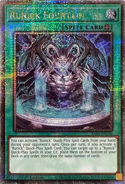 Runick Fountain (Quarter Century Secret Rare) [RA04-EN296-QCSR]