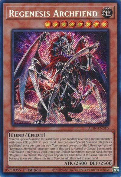 Regenesis Archfiend (Secret Rare) [ALIN-EN016-SeR]