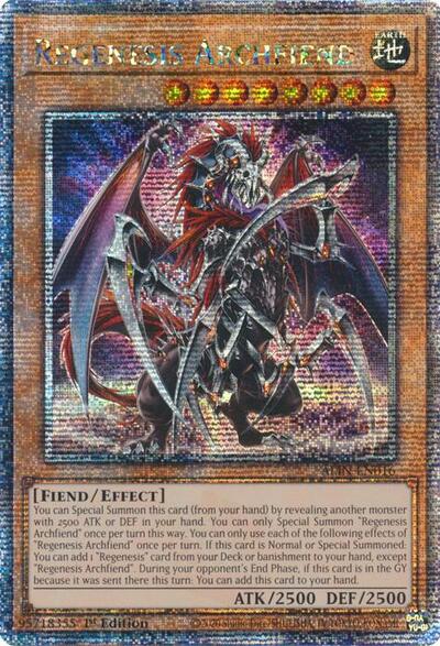 Regenesis Archfiend (Quarter Century Secret Rare) [ALIN-EN016-QCSR]
