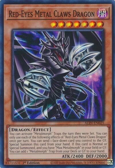 Red-Eyes Metal Claws Dragon (Super Rare) [ALIN-EN025-SuR]