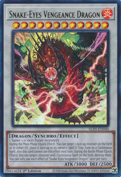 Snake-Eyes Vengeance Dragon (Ultra Rare) [ALIN-EN040-UR]