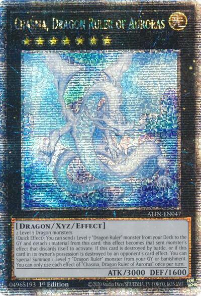Chasma, Dragon Ruler of Auroras (Quarter Century Secret Rare) [ALIN-EN047-QCSR]
