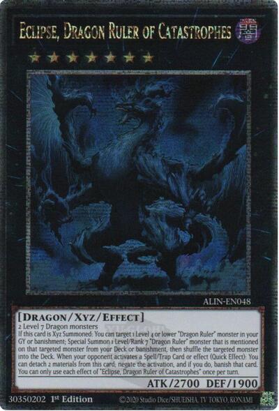 Eclipse, Dragon Ruler of Catastrophes (Quarter Century Secret Rare) [ALIN-EN048-QCSR]