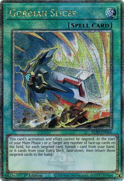 Gordian Slicer (Quarter Century Secret Rare) [ALIN-EN066-QCSR]