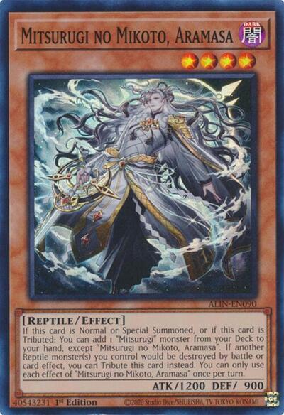 Mitsurugi no Mikoto, Aramasa (Super Rare) [ALIN-EN090-SuR]