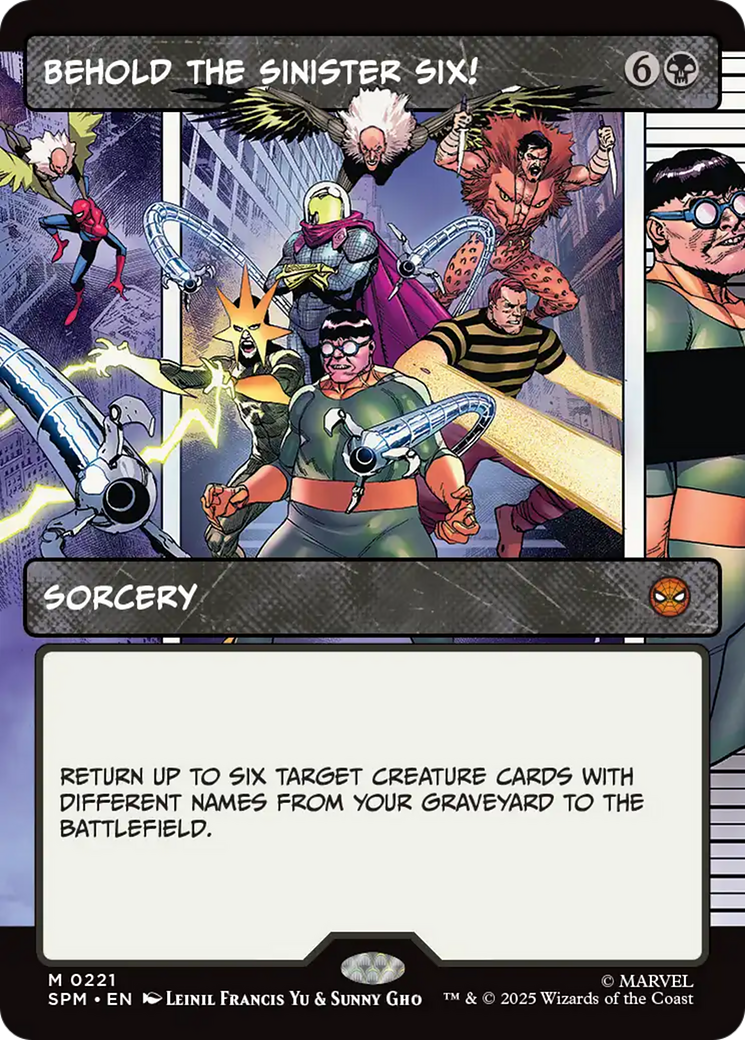 Behold the Sinister Six! - Borderless - Showcase - Full Art [SPM-221]