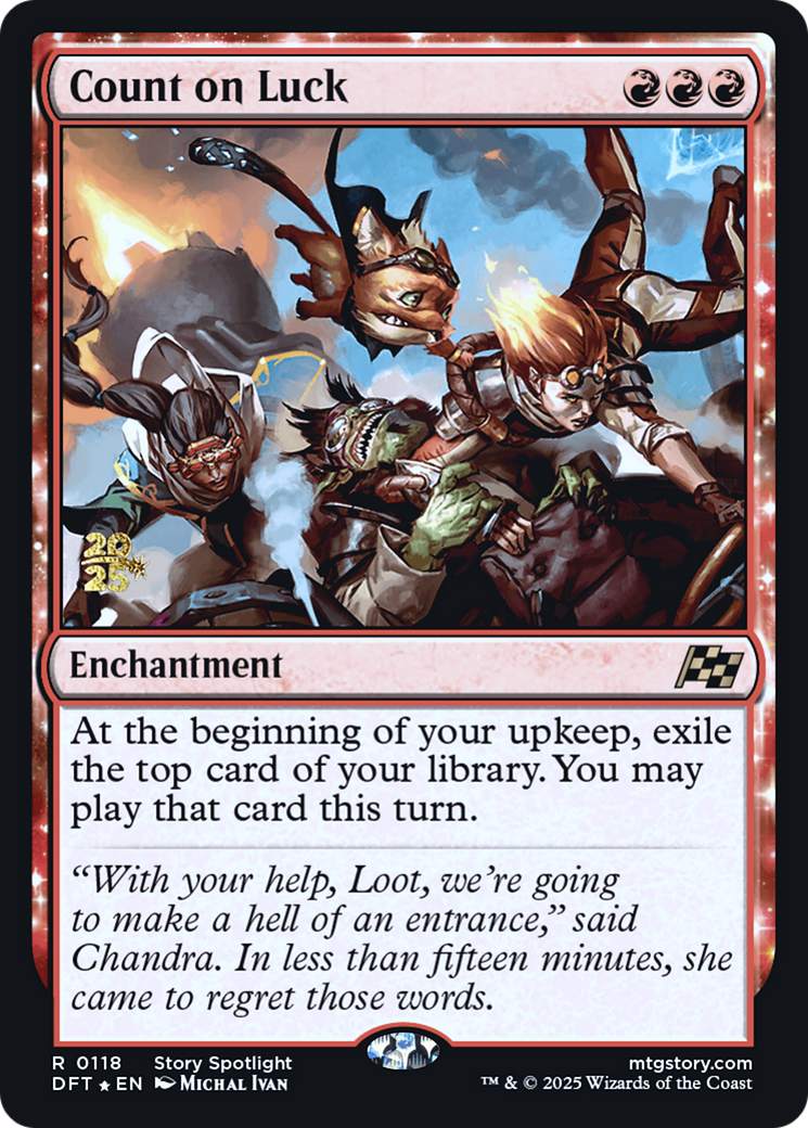 Count on Luck - Prerelease Promo [PDFT-118s]