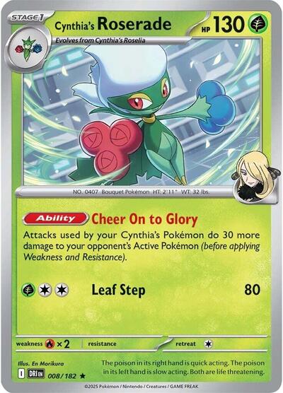 Cynthia's Roserade - 008/182 (Rare) [DRI-008-R]