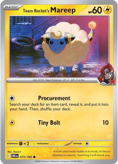 Team Rocket's Mareep - 072/182 (Common) [DRI-072-C]