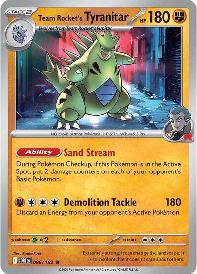 Team Rocket's Tyranitar - 096/182 (Rare) [DRI-096-R]