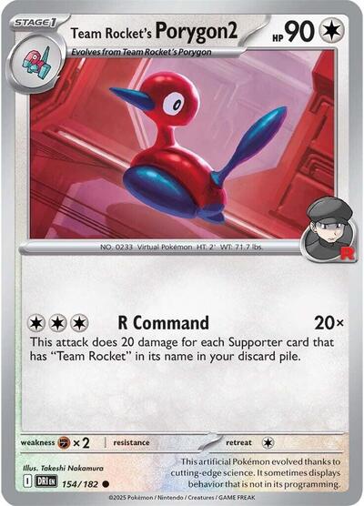 Team Rocket's Porygon2 - 154/182 (Common) [DRI-154-C]