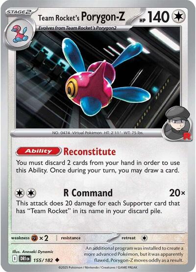 Team Rocket's Porygon-Z - 155/182 (Uncommon) [DRI-155-U]