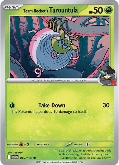 Team Rocket's Tarountula - 019/182 (Common) [DRI-019-C]