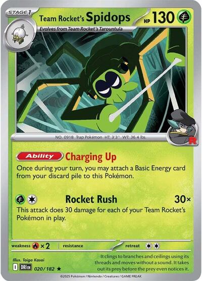 Team Rocket's Spidops - 020/182 (Rare) [DRI-020-R]