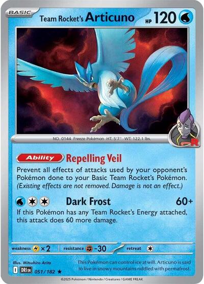 Team Rocket's Articuno - 051/182 (Rare) [DRI-051-R]
