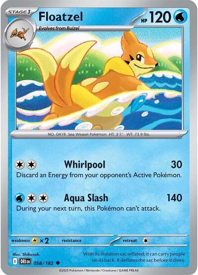 Floatzel - 058/182 (Uncommon) [DRI-058-U]