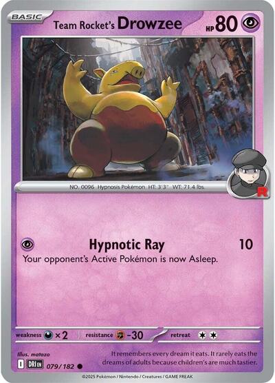 Team Rocket's Drowzee - 079/182 (Common) [DRI-079-C]
