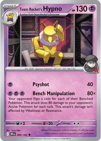Team Rocket's Hypno - 080/182 (Uncommon) [DRI-080-U]