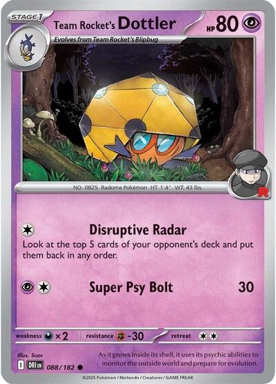 Team Rocket's Dottler - 088/182 (Common) [DRI-088-C]