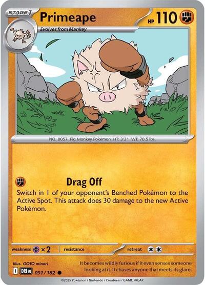 Primeape - 091/182 (Common) [DRI-091-C]